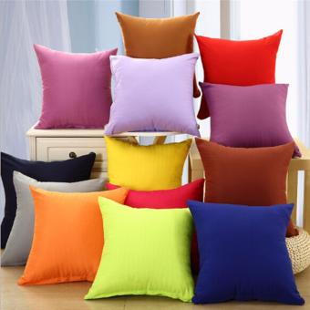 Hanyu Hanyu 55*55cm High Quality Pillow Case Home Sofa Office Decor Pillow Case Square Light Coffee - intl