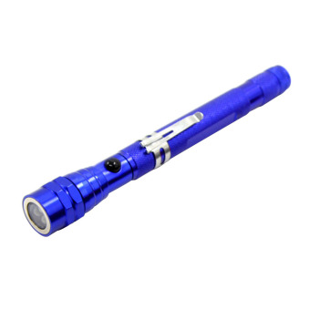 Light Torch with Telescopic Magnetic Pick Up Flexible Flashlight Blue