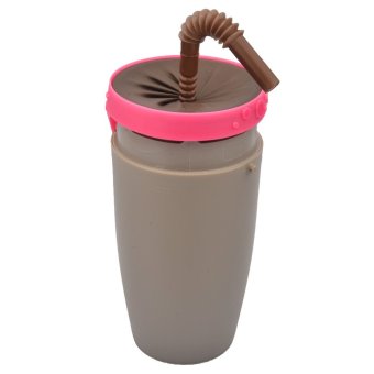 360DSC Innovative Amusing Lidless Spin Cup with Straw Grey