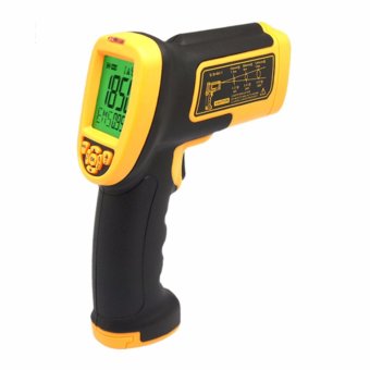 Smart sensor AS882A LCD display Digital Infrared thermometer temperature Meter Gun point 200-1850 degree - intl