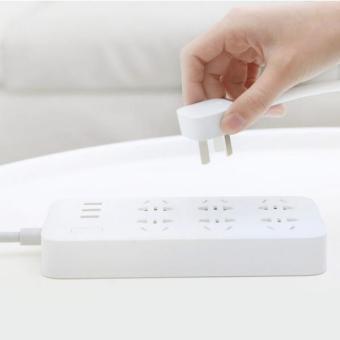 Original Xiaomi MiHome Smart 6 New Chinese Standard Sockets 5V/2.1A 3-USB Ports Power Strip Patch Board Plug Board Basic Edition with Circular Indicator Light, Chinese Standard Plug(White) - intl