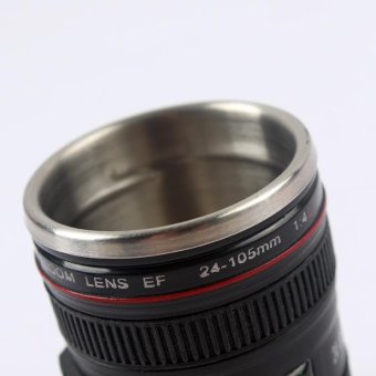 Mini Camera Lens Cup 24-105mm Coffee Tea Travel Mug Stainless Steel Thermos - intl