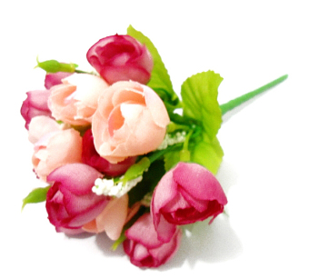 OHOME Bunga Artifisial Rose Telur Kecil - AN-B000319PT - Pink Tua