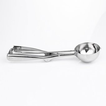 4cm Kitchen Ice Cream Scoop Mash Potato Scoop Stainless Steel Spoon Spring Handle Kitchen Accessories - intl