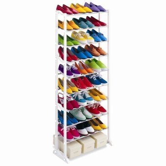 Retail Station Amazing Portable Shoe Rack Rak Sepatu Portable 10 Susun - Putih