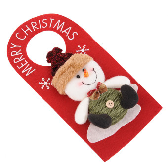 Christmas Door Decoration Hanging Ornaments Xmas Santa Claus Snowman Pretty Gift Snowman - intl