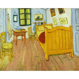 Jiekley Fine Art - Lukisan The Bedroom Karya Vincent van Gogh - 1888