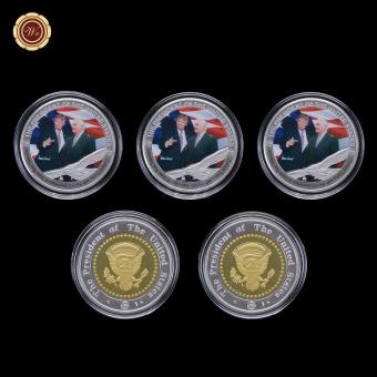 WR President Trump & Secretary Silver American Coin Values Collectors 5pcs Sets - intl