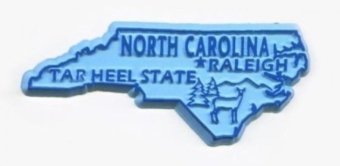 North Carolina The Tar Hill State Outline United States Fridge Magnet - intl