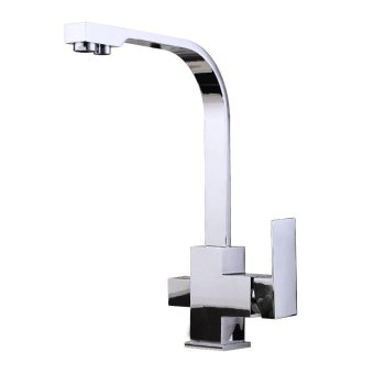 All copper hot and cold kitchen tap with pure tap single direct potable water mixer kitchen Cold Water Bath Faucet Sink mixer HP4301 chrome, chrome plated - intl