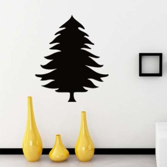DIY Christmas Tree Merry Christmas Wall Sticker Home Decor Shop Store Black - intl