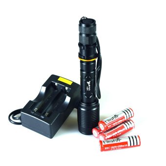 XWS Flashlight Torchlight CREE XM-L T6 3600LM Black Battery and Charger Included