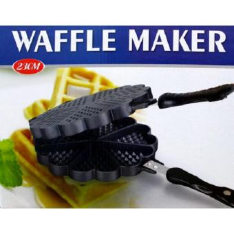 Cetakan kue waffle dan pancake maker 23 cm - anti lengket