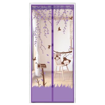Cocotina Home Door Insect Net Magnetic Closure Screen Bug Mosquito Fly Insect Mesh Guard Curtain 90 cm x 210 cm (Purple)