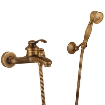 All copper antique bathtub mixer retro into wall showers Kit Continental easy with water out wall mounted faucets to rotate mixing water valve SHOWER MIXER kit - intl