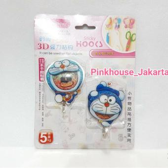 Gantungan Baju Tempel / Hook Home Motif Doraemon 3D - 2 Pcs
