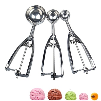 4CM Ice Cream Mash Potato Scoop Stainless Steel Food Ball Spoon Kitchen Accessories - intl