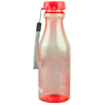 Xoxo Corner Botol Minum Plastic Water Bottle Sporty Bike Bicycle BPA Free 550 ml - Merah