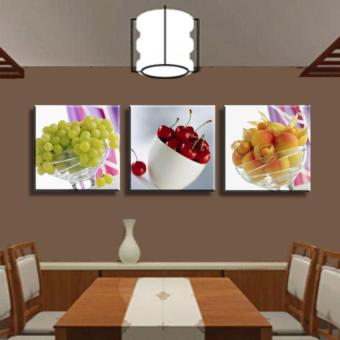 3 Panel Modern Printed Fruits Painting Picture On Canvas Kitchen Dinning Decor Gift Painting - Intl - Intl