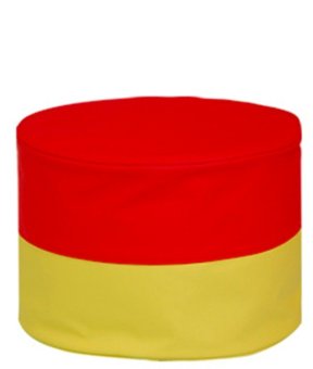 Foldaway Bean Bag Mini Stool Rainbow - Merah-Kuning