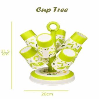 Cup Tree (Set Gelas Berbentuk Pohon, Isi 8 Gelas + 1 Holder)