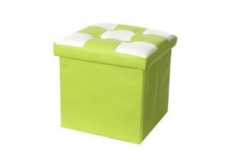 Jlove PVC Leather Bench Seat Storage Chair Multifunction Storage Box Seat Home Sundries Organizer Green ( 31*31*31cm ) - intl