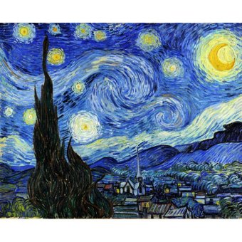 Jiekley Fine Art - Lukisan Starry Night Karya Vincent van Gogh - 1889