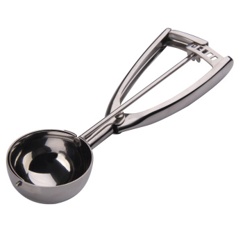 Stainless Steel Gear Handle Ice Cream Scoop Mashed Potato Cookie Spoon 6CM 