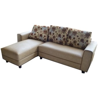 Sentra Furniture Sofa L Star – Coklat Muda - Khusus JABODETABEK