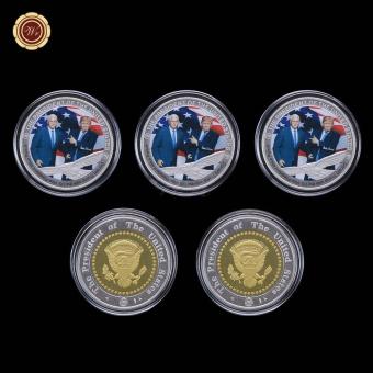 WR 5pcs Sets Donald Trump & Vice President Mike Silver Coin Worth Us Coin Values - intl
