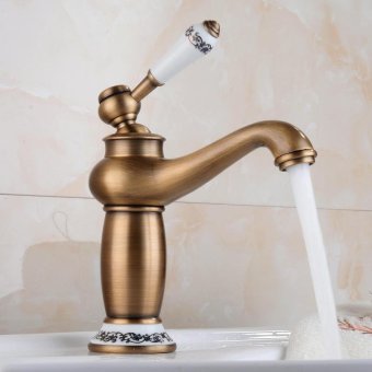 All copper antique faucet thickened Express Open into wall water nozzle continental single cold laundry Pool Fittings stretch, with extension - intl