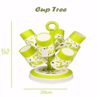 Meilyngiftshop Cup Tree – Set Gelas Berbentuk Pohon – 1 Set Isi 6 Gelas
