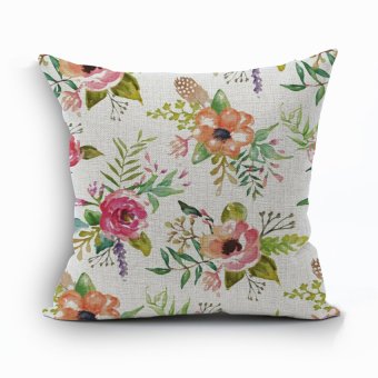 Yazilind flower pattern decorative Multicolor pillowcase room sofa home 45*45CM/17.55*17.55 inch