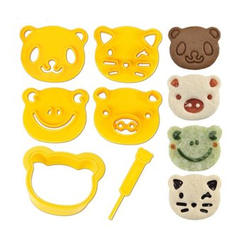 Cutezcute Animal Friends Cutter & Stamp Kit for Bento - 888-1000
