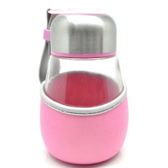 Botol Minum Penguin Case Silikon - 400ML - Pink