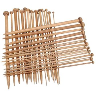 Eigia - Peralatan Rajut Bambu Set 36 pc - Coklat