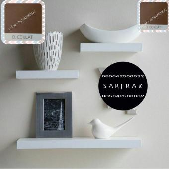Sarfraz Rak gantung hiasan dinding 1 set isi 3 - panjang 40 20 20 cm - lebar 15 cm Aneka warna