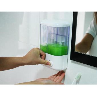 Dispenser Sabun 2 Tabung T02 Bisa Utk Tempat Shampoo & Sabun Mandi