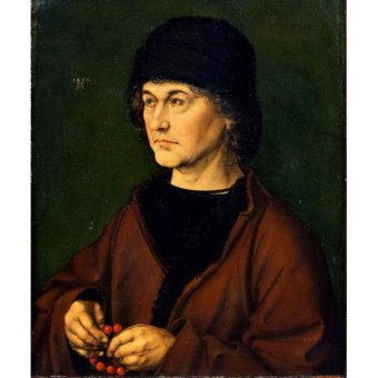 Jiekley Fine Art - Lukisan Portrait of the artist's father Karya Albrecht DuÌˆrer - 1490