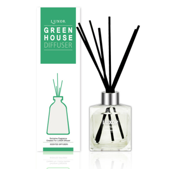 Luxor Aroma Reed Diffuser Green House 200ml Bottle + 5 Reed Sticks - Intl