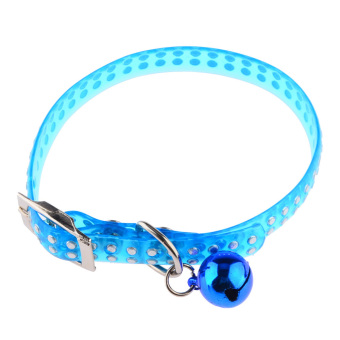 360DSC Heart Pattern Transparent Collar with Jiggle Bell for Pet Cat Dog - Random Color Color Random (Intl)