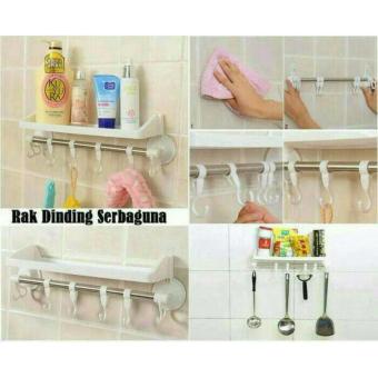 Rak rack serbaguna kamar mandi tempat shampoo handuk odol sabun powerful suction
