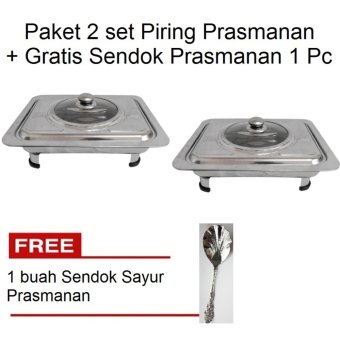 Piring Prasmanan paket 2 pcs +Free sendok sayur prasmanan