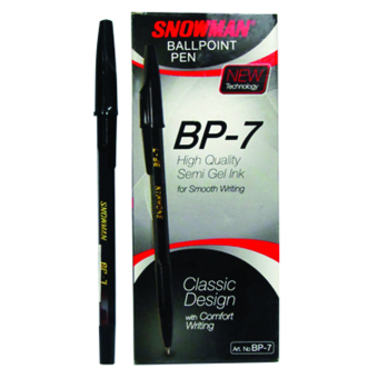 Snowman Ballpoint Pen BP-7 -12pcs Hitam