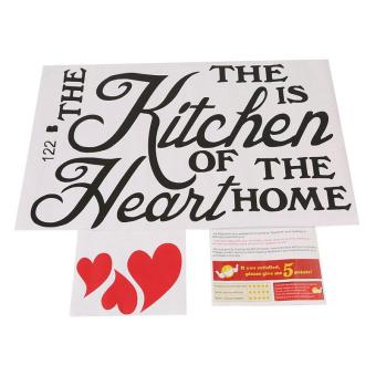Ai Home The Kitchen Is The Heart Of The Home Quote Wall Sticker Decal DIY Home Decor (Red+Black)