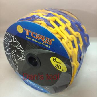 Rantai PVC / Rantai Plastik TORA 8 mm X 30 meter Kombinasi Biru Kuning