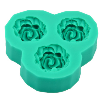 360DSC Rose Silicone Mould Baking Pastry Tools Cake Topper Decoration Green