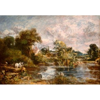 Jiekley Fine Art - Lukisan The White Horse Karya John Constable - 1818-1819