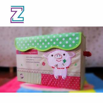 Jlove Lovely Waterproof Cartoon Storage Box Toy Snacks Clothes Organizer With Cap ( Pig ) - intl
