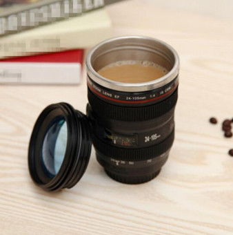 Creative 400ml Stainless steel liner Camera Lens Mugs Coffee Tea Cup Novelty Gifts Thermocup Thermomug - intl